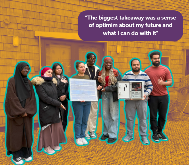 Graduates of the Youth Training Programme proudly holding their awards.