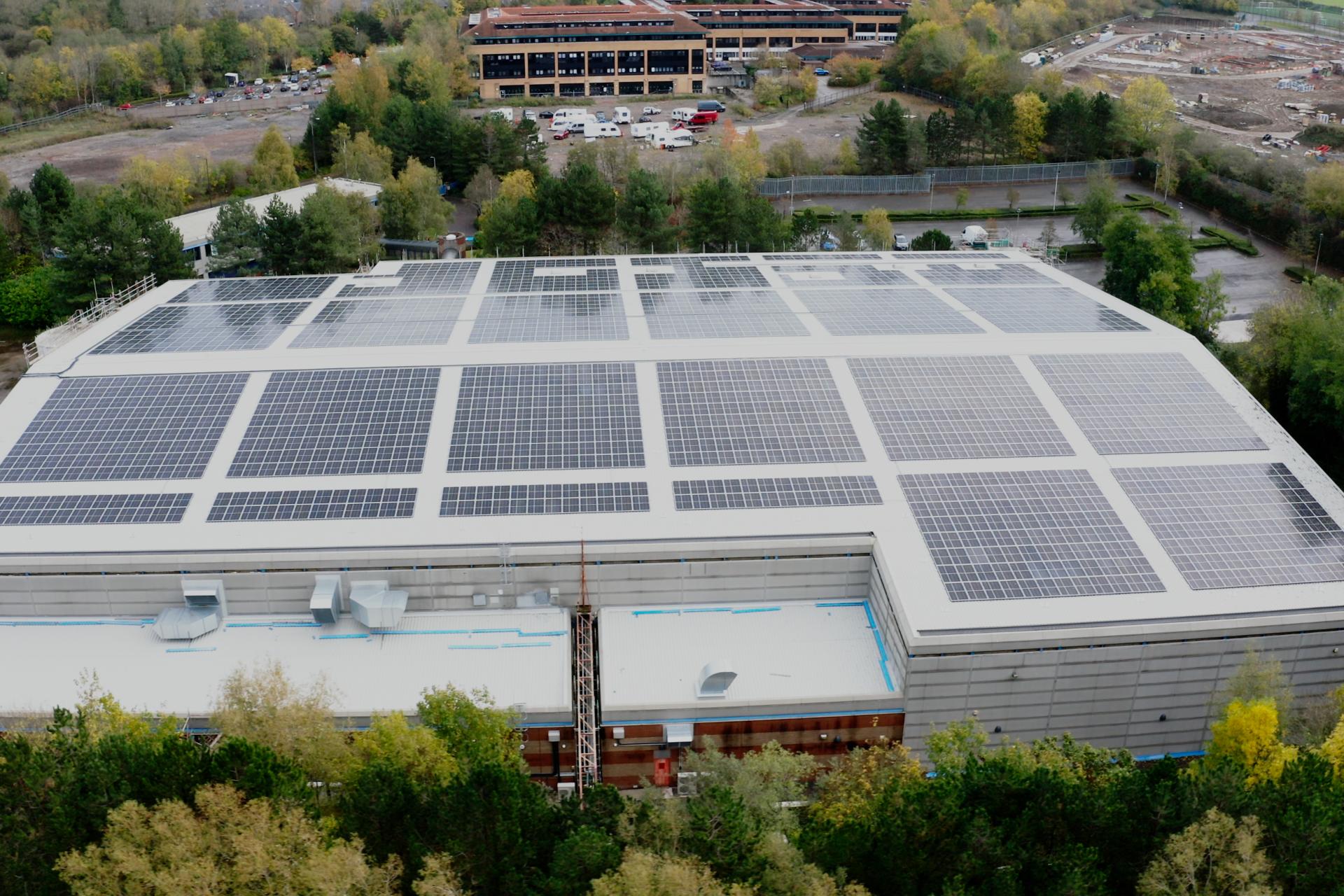 The Bottle Yard 2 Studio with solar panels on it's roof