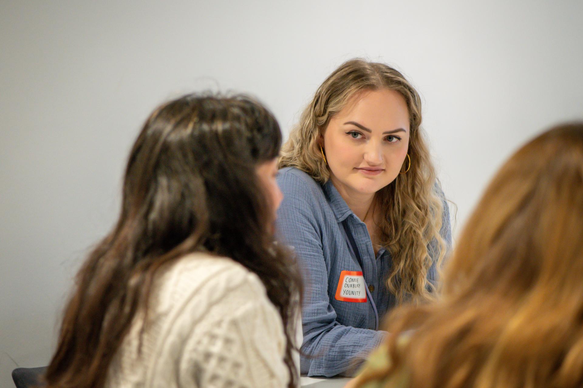 Connie, Younitys Community Renewables Manager, leading a community energy workshop