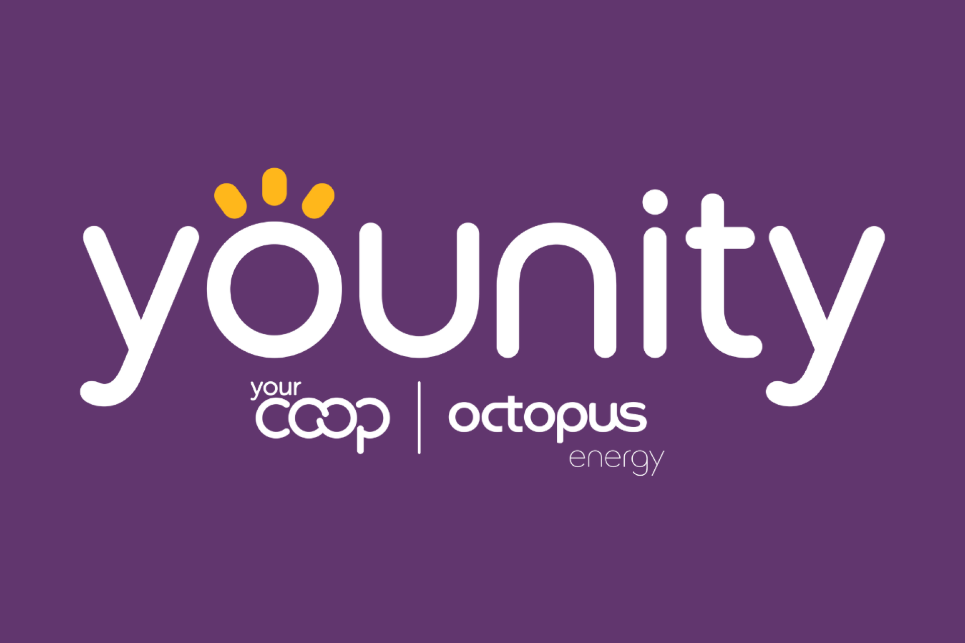 Younity logo, symbolizing the partnership between The Midcounties Co-op and Octopus Energy.