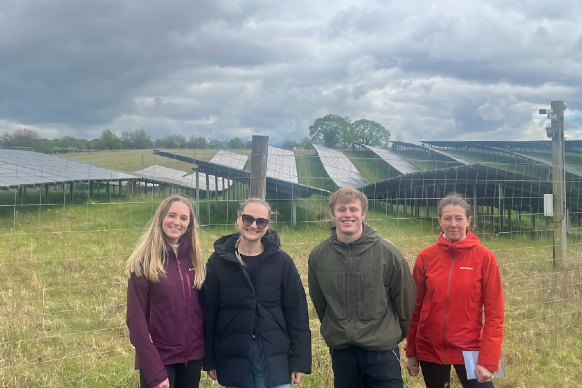 The Younity team during a site visit to Southhill Solar, a community-owned solar farm in Oxfordshire.