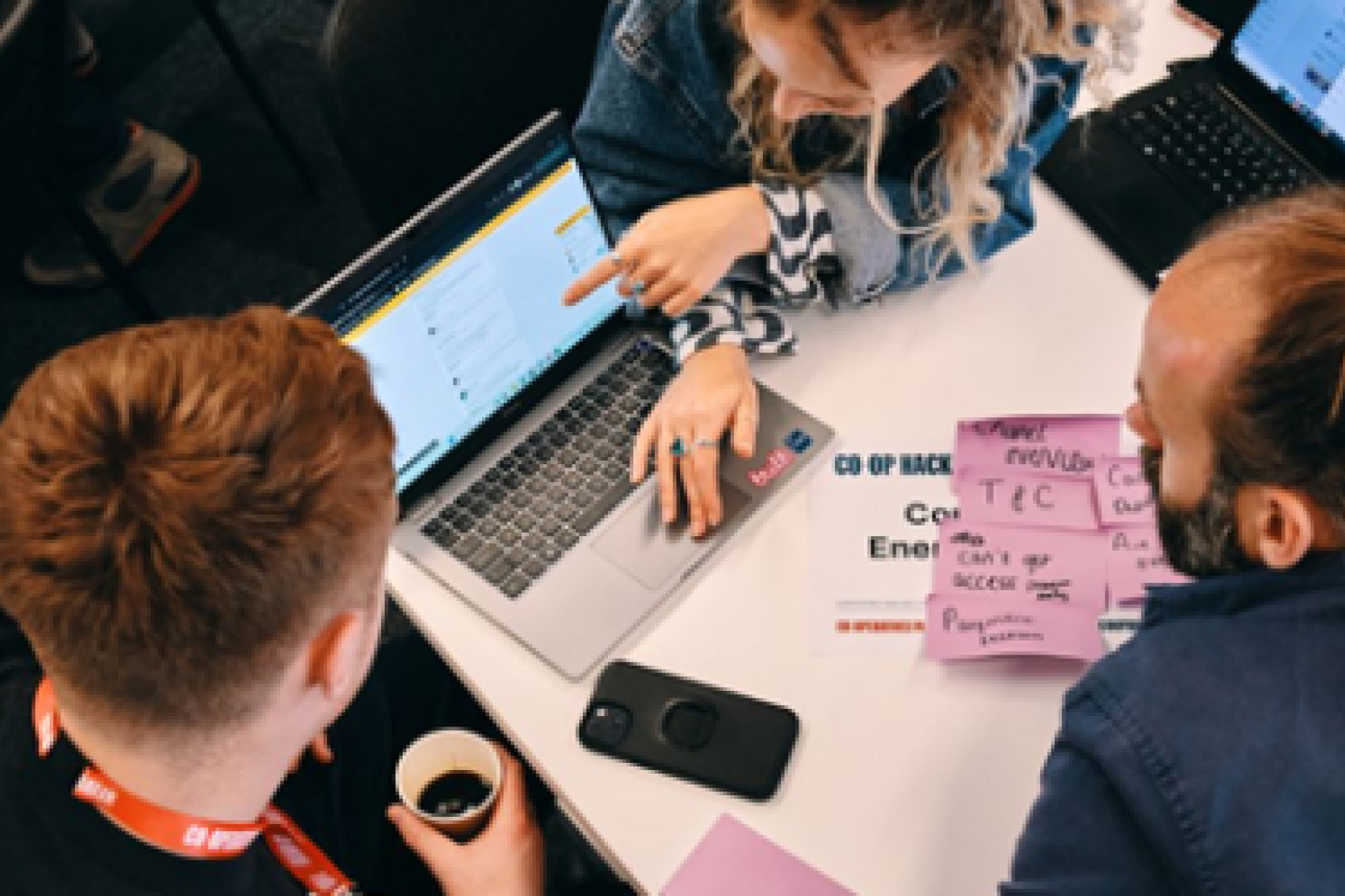 Younity team collaborating on the development of the new Community Energy Connect platform.