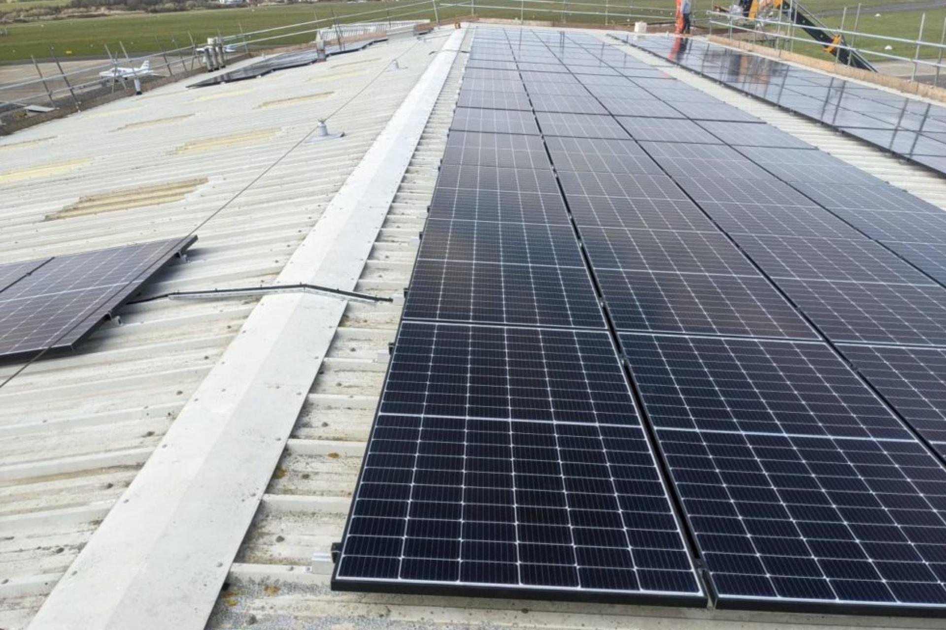 Brighton Energy Co-ops solar installation at Met College Shoreham Airport