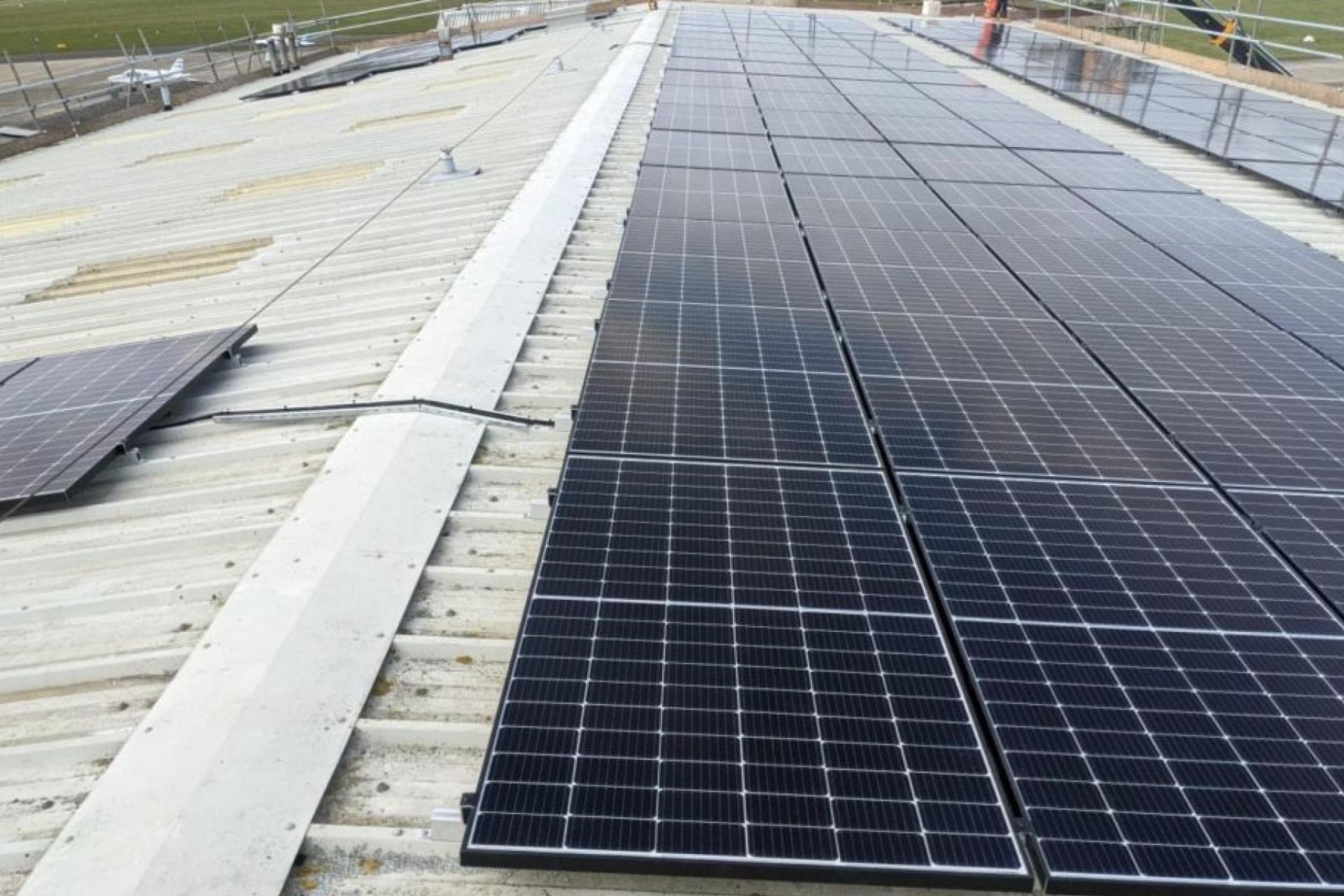BECs solar installation at Met College Shoreham Airport