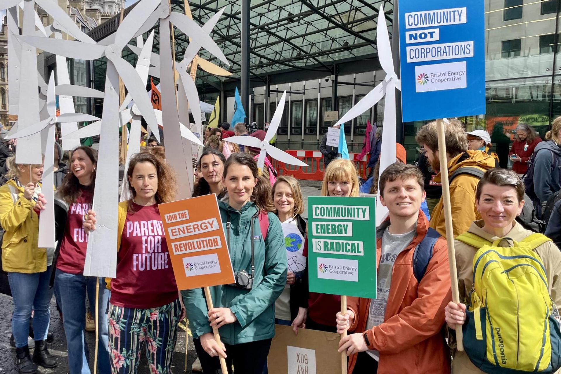 Bristol Energy Co-operative at a march for community renewables